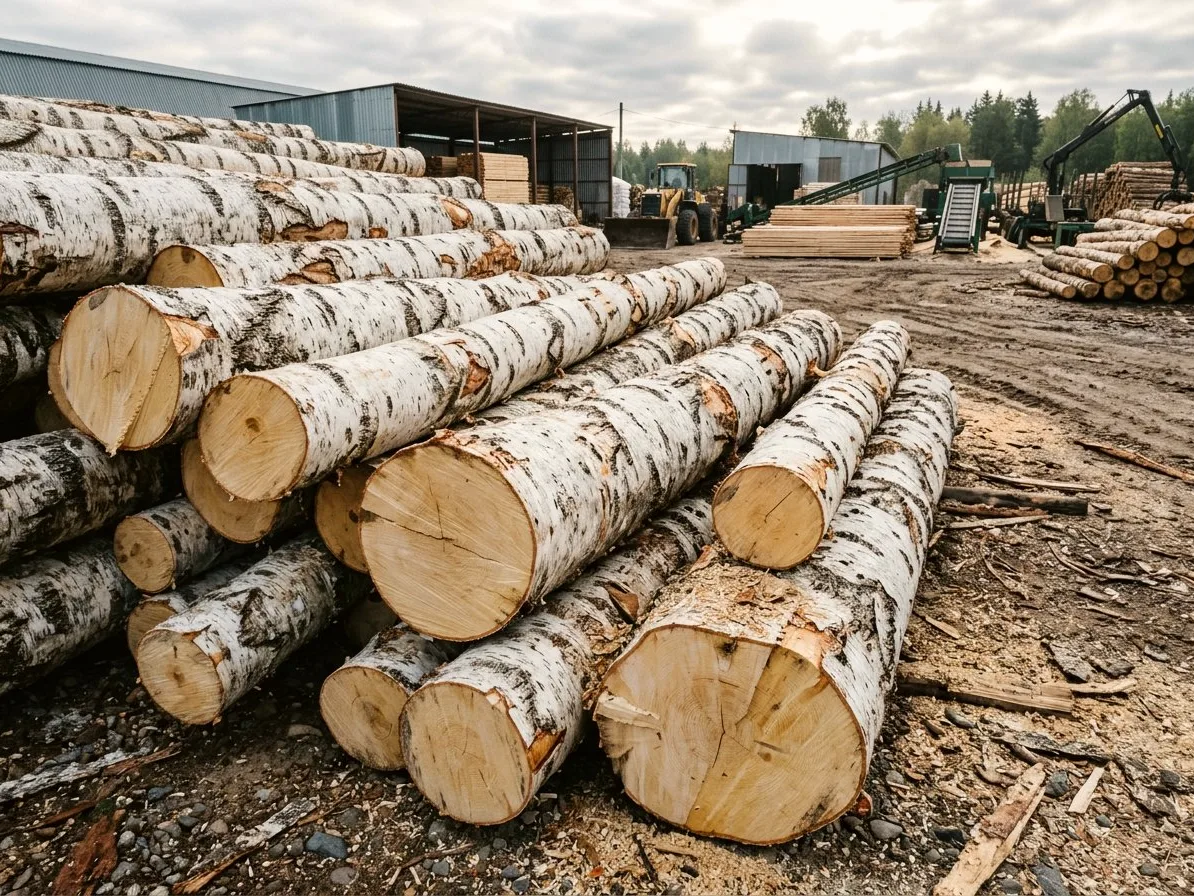 Кругляк берёзовый для распила — фото партии